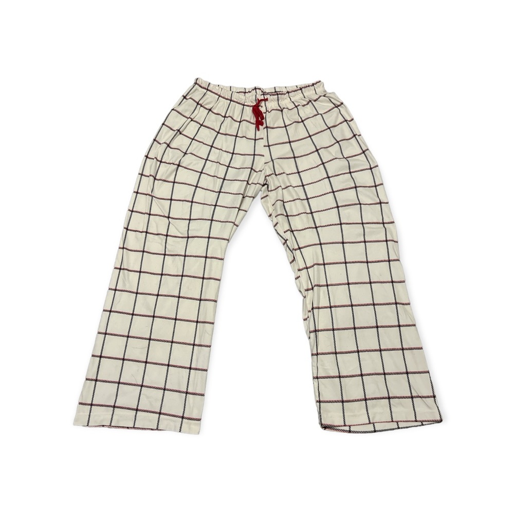 Cream Colored Plaid Pajama Pants